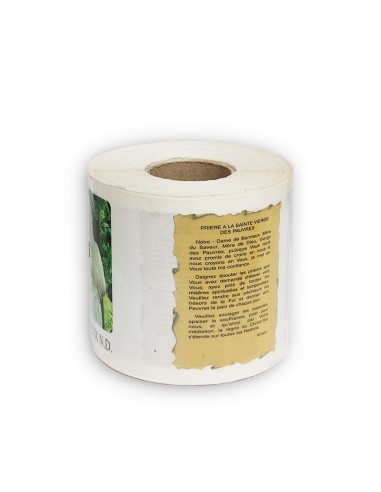 Autocollants en rouleau - "Notre-Dame de Banneux" - 500 pièces - Français