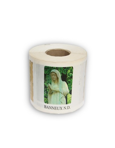 Autocollants Rectangulaires de la Vierge de Banneux 8 pièces