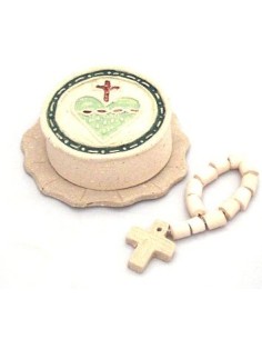 Dizaine Avec sa boite Christ Terre cuite 