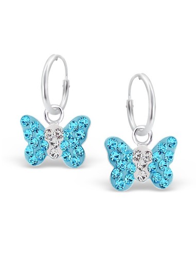 Boucles d'oreilles Papillon Rose - Argent 925