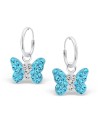 Boucles d'oreilles Papillon Rose - Argent 925