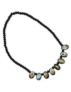 Collier Cordon Cœur oeil de Sainte Lucie 