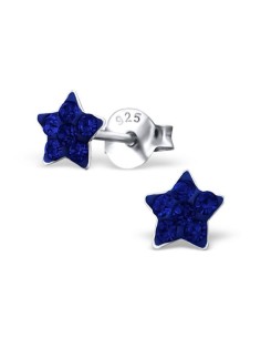 Boucles d'oreilles Etoiles bleues - Argent 925