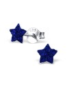 Boucles d'oreilles Etoiles bleues - Argent 925