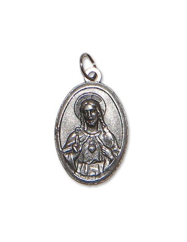 Médaille du Christ Miséricordieux et Sacré cœur de Jésus