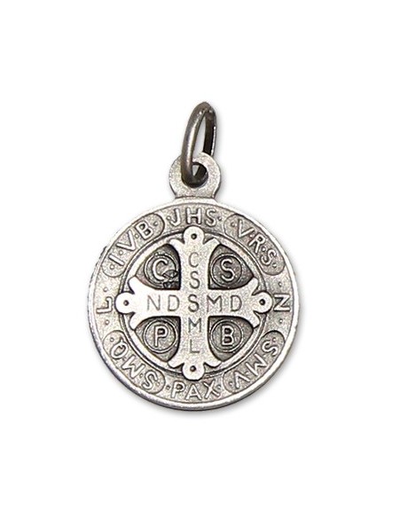 Médaille de Saint Benoit 18 mm - Argent 925