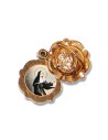 Médaille de Sainte Rita forme fleur 