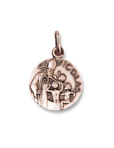 Médaille de Saint Nicolas 18 mm - Argent 925