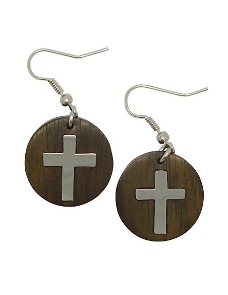 Boucles d'oreilles coeurs bruns