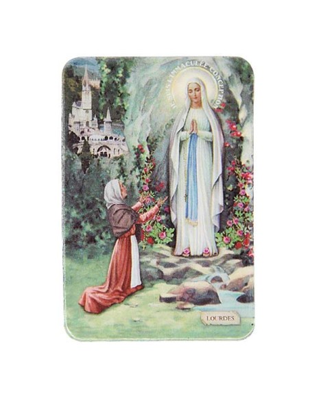Plaque frigo de l'Apparition Lourdes 