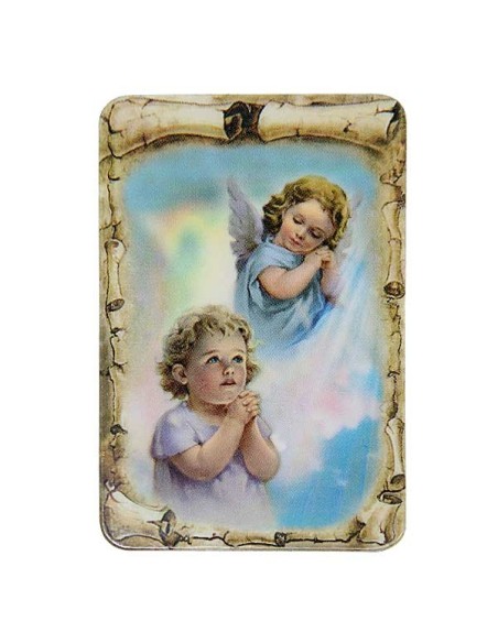 Plaque frigo à l'Ange protecteur Enfant - Magnétique