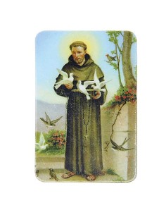 Plaque frigo de Saint François d'Assise  - Magnétique