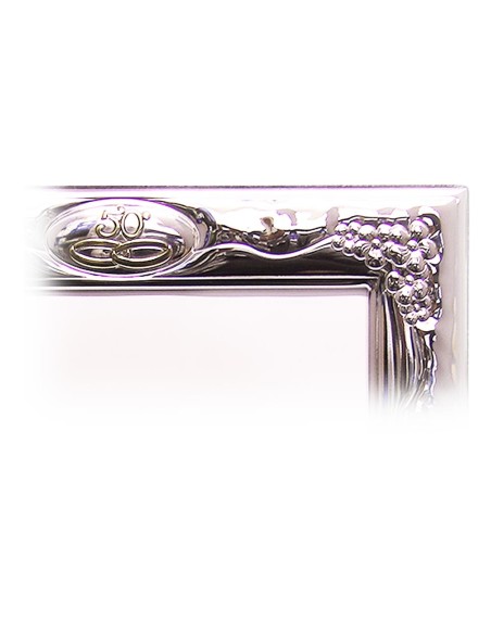 Cadre Photo Anniversaire de Mariage 50 Ans - en Argent - 13 x 18 cm