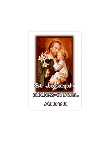Autocollants Rectangulaires - "Saint Joseph" - 8 pièces - Français