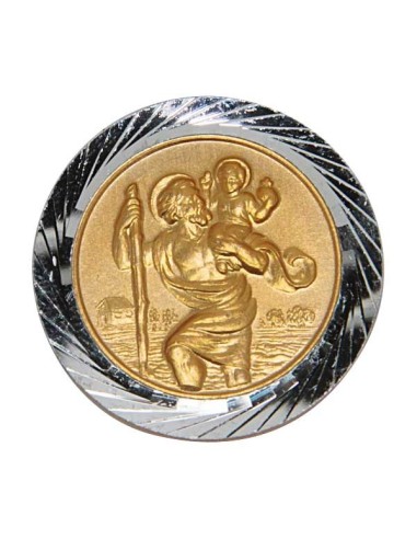 Saint Christophe doré - plaque magnétique