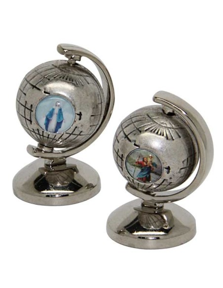 Mappemonde St Christophe et divers Saints - magnétique autocollant