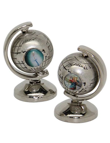 Mappemonde St Christophe et divers Saints - magnétique autocollant