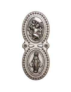 Saint Christophe - Vierge Miraculeuse - magnétique frigo 
