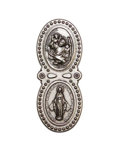Saint Christophe - Vierge Miraculeuse - magnétique frigo 