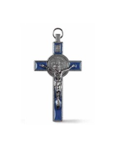 Croix de Saint Benoit - émaillée blanc 