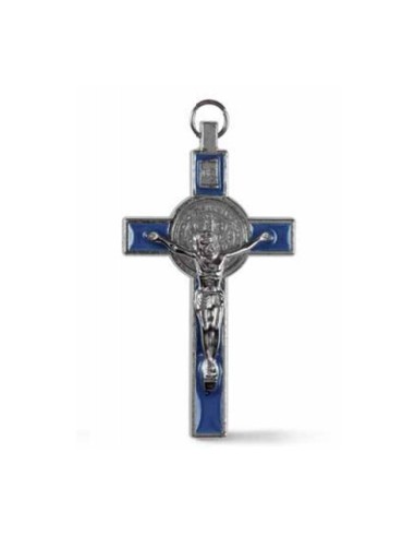 Croix de Saint Benoit - émaillée blanc 