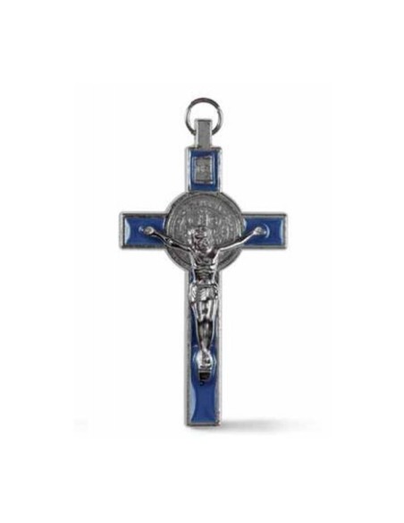 Croix de Saint Benoit - émaillée blanc 