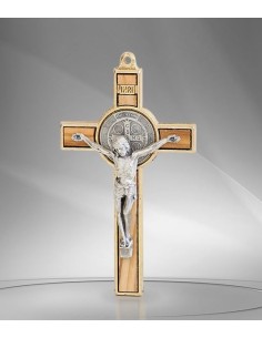 Croix de Saint Benoit - émaillée blanc 