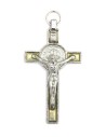 Croix de Saint Benoit - émaillée jaune tranparent