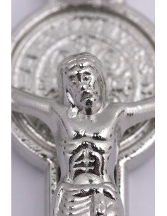 Croix de Saint Benoit - émaillée blanc  2