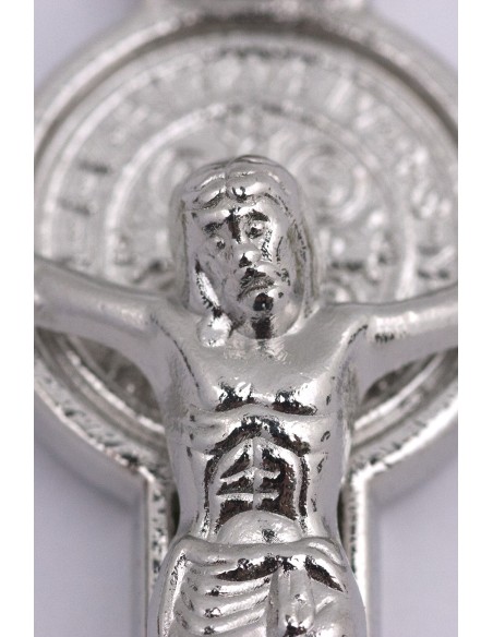 Croix de Saint Benoit - émaillée blanc 