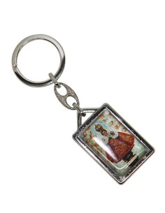 Porte-clés Petit Jésus de Prague - rectangulaire 