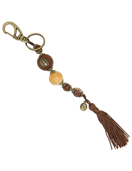 Porte-clés Petit Jésus de Prague - rectangulaire 