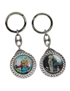 Porte-clés Petit Jésus de Prague - rectangulaire 