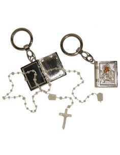 Porte-clés Petit Jésus de Prague - rectangulaire 