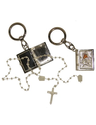 Porte-clés Petit Jésus de Prague - rectangulaire 