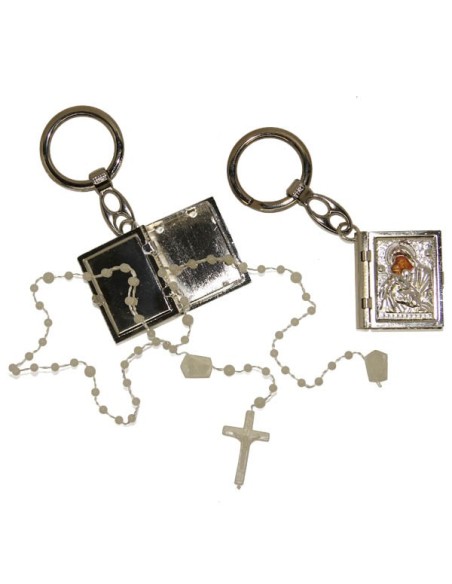 Porte-clés Petit Jésus de Prague - rectangulaire 