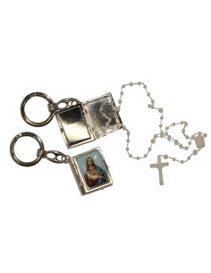 Porte-clés Petit Jésus de Prague - rectangulaire 