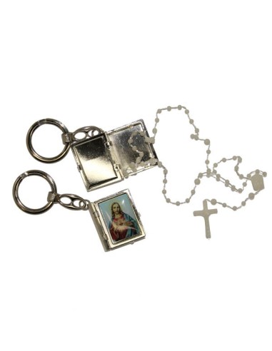 Porte-clés Petit Jésus de Prague - rectangulaire 