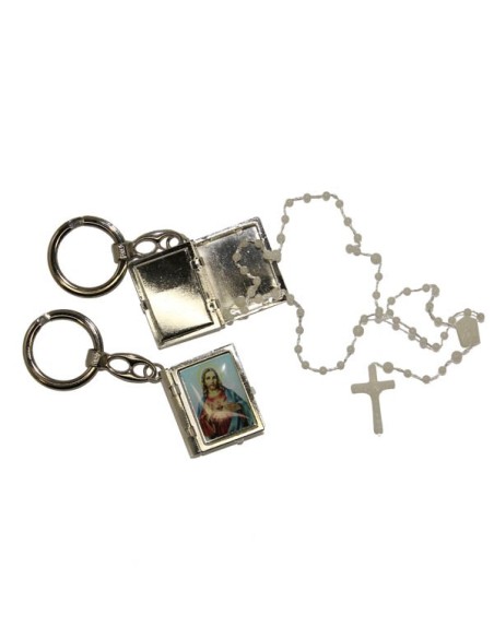 Porte-clés Petit Jésus de Prague - rectangulaire 