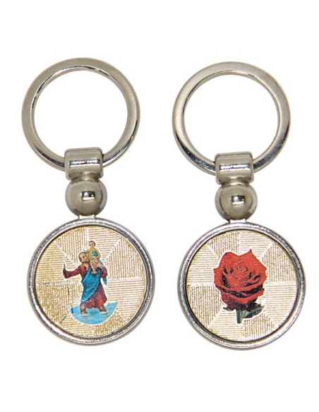 Porte-clés Saint Christophe et Banneux ND 