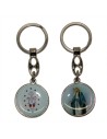 Porte-clés de la Vierge Miraculeuse - Rond bleue