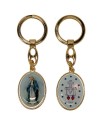 Porte-clés de la Vierge Miraculeuse - Rond bleue
