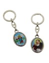 Porte-clés Saint Christophe et Padre Pio 