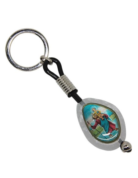 Porte-clés Petit Jésus de Prague - rectangulaire 