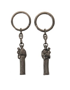 Porte-clés Petit Jésus de Prague - rectangulaire 