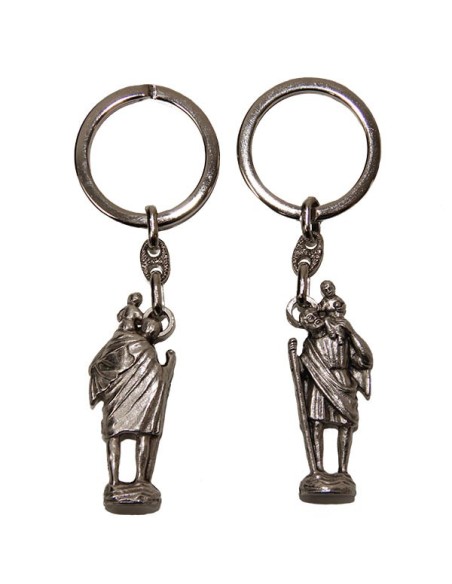 Porte-clés Petit Jésus de Prague - rectangulaire 