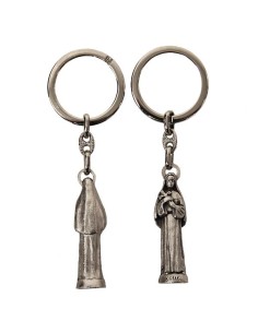 Porte-clés Petit Jésus de Prague - rectangulaire 