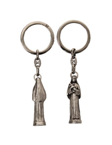 Porte-clés Petit Jésus de Prague - rectangulaire 