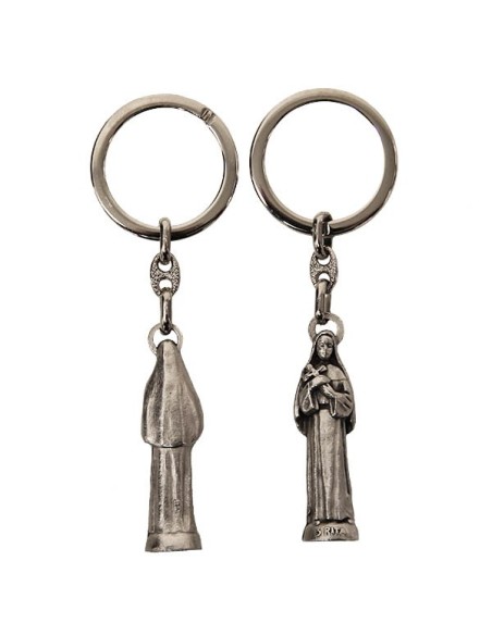 Porte-clés Petit Jésus de Prague - rectangulaire 