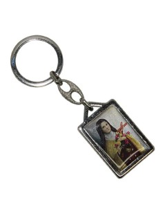 Porte-clés Petit Jésus de Prague - rectangulaire 